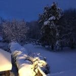 Guest House in the Highlands snowing