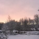 Guest House in the Highlands snowing